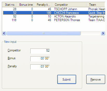 Corrections tab sheet